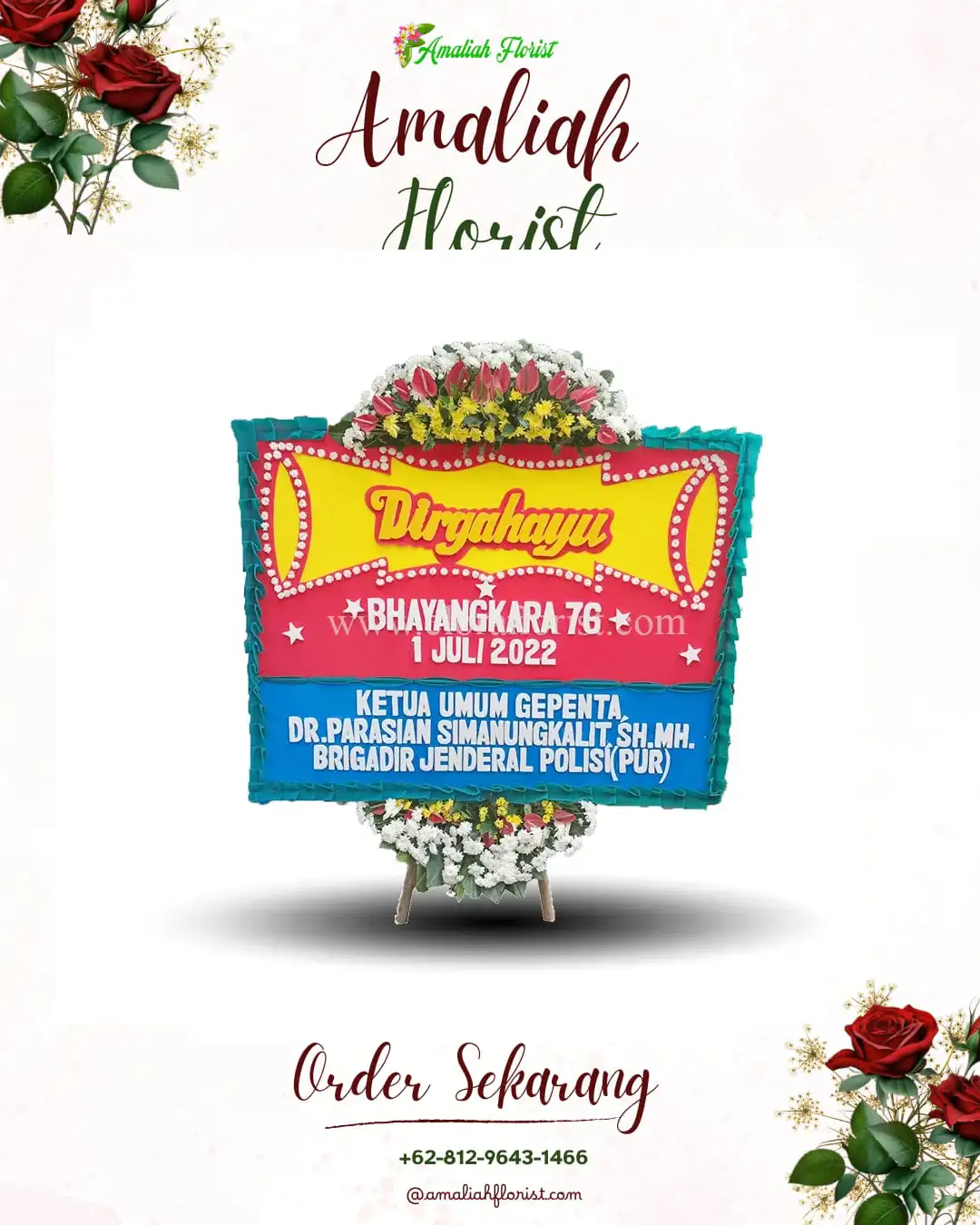 Papan Bunga HUT Ulang Tahun Gunungtugel